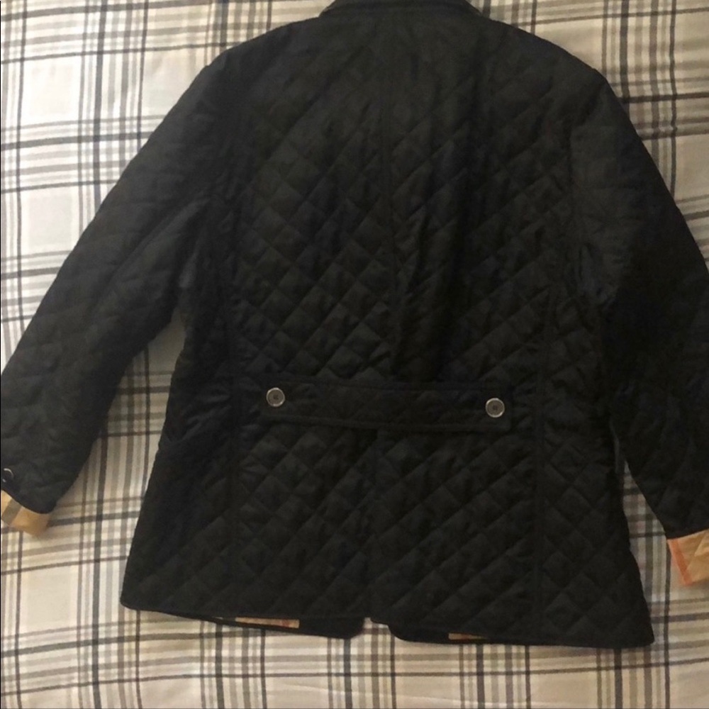Burberry Quilted Black Jacket with Signature Check Trim - Picture 9 of 14